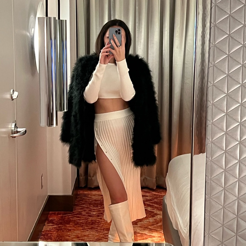 White set, coord, knit